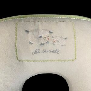 BOPPY Nursing Pillow Sheep 'All Is Well' White & Lime Green
